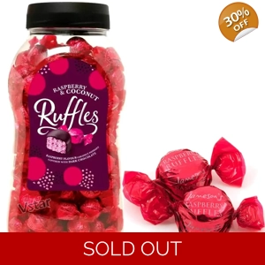 Raspberry Ruffles Coconut Chocolates